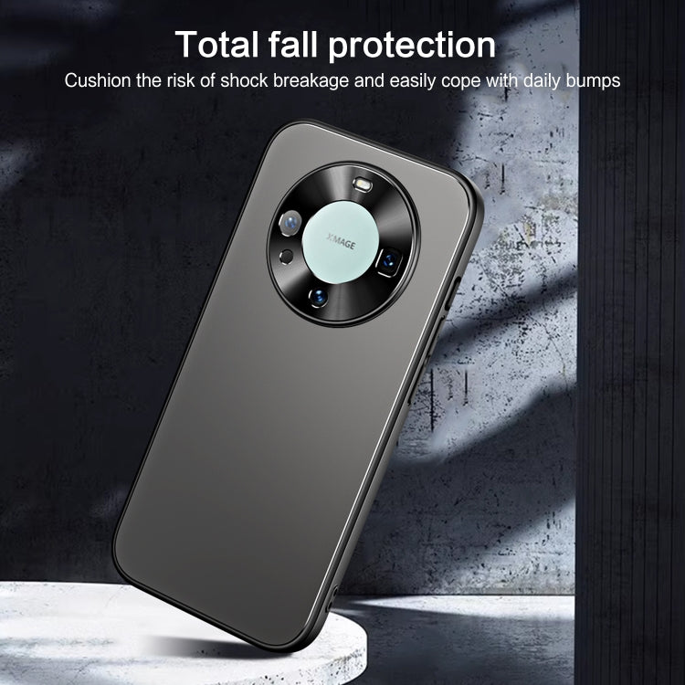 For Huawei Mate 60 R-JUST RJ-61 Electroplating Frosted TPU + PC Phone Case with Holder(Grey) - Huawei Cases by R-JUST | Online Shopping South Africa | PMC TechLife | Buy Now Pay Later Mobicred