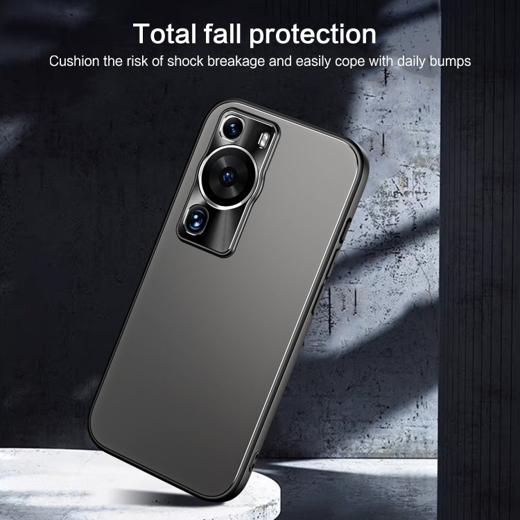 For Huawei P60 / P60 Pro R-JUST RJ-61 Electroplating Frosted TPU + PC Phone Case with Holder(Silver) - Huawei Cases by R-JUST | Online Shopping South Africa | PMC TechLife