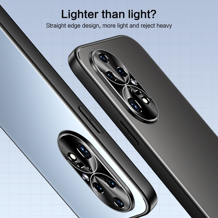 For Huawei P50 Pro R-JUST RJ-61 Electroplating Frosted TPU + PC Phone Case with Holder(Grey) - Huawei Cases by R-JUST | Online Shopping South Africa | PMC TechLife | Buy Now Pay Later Mobicred