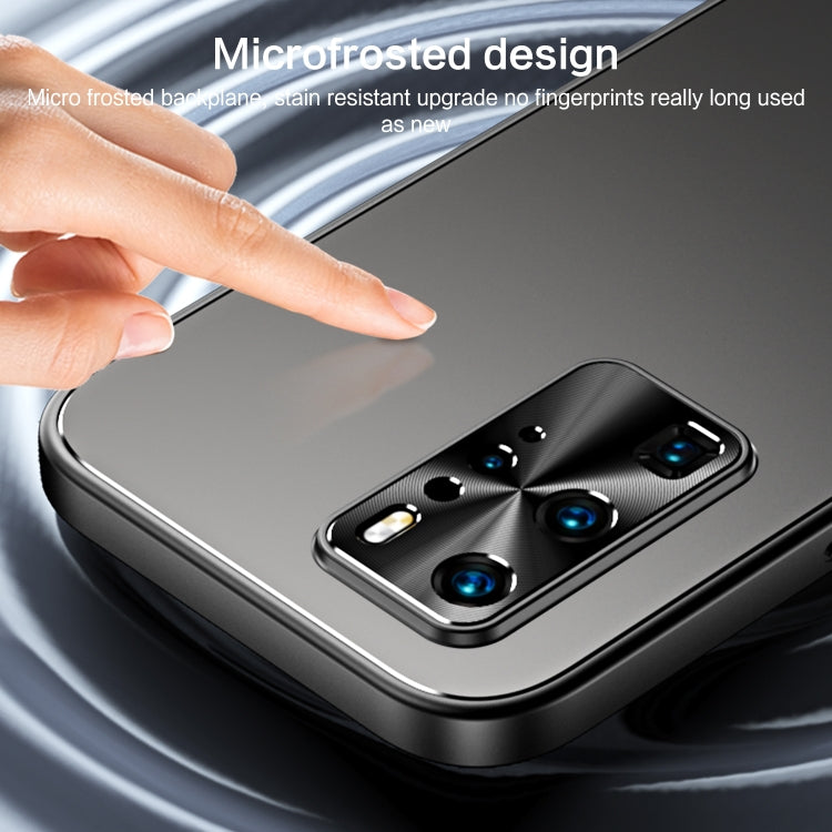 For Huawei P40 Pro R-JUST RJ-61 Electroplating Frosted TPU + PC Phone Case with Holder(Grey) - Huawei Cases by R-JUST | Online Shopping South Africa | PMC TechLife