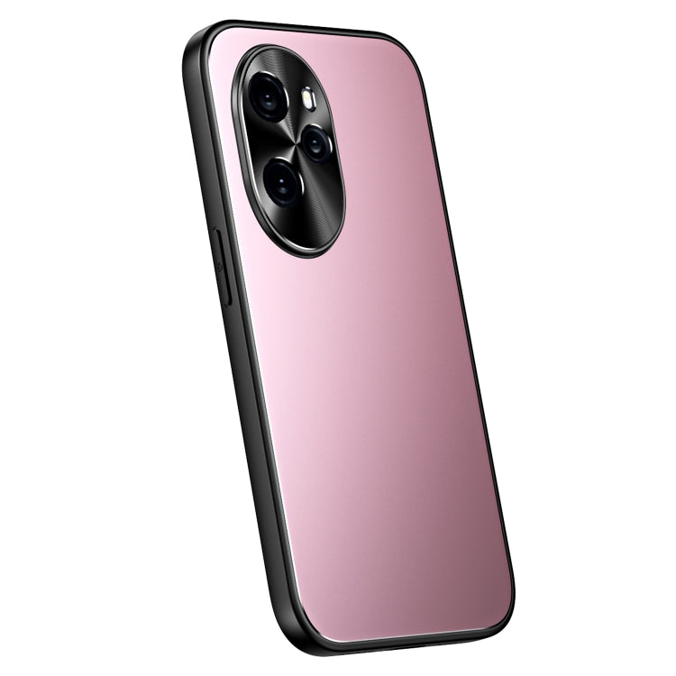 For Honor 100 R-JUST RJ-61 Electroplating Frosted TPU + PC Phone Case(Pink) - Honor Cases by R-JUST | Online Shopping South Africa | PMC Jewellery