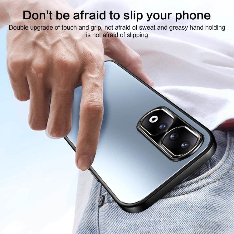 For Honor 90 R-JUST RJ-61 Electroplating Frosted TPU + PC Phone Case with Holder(Grey) - Honor Cases by R-JUST | Online Shopping South Africa | PMC TechLife | Buy Now Pay Later Mobicred