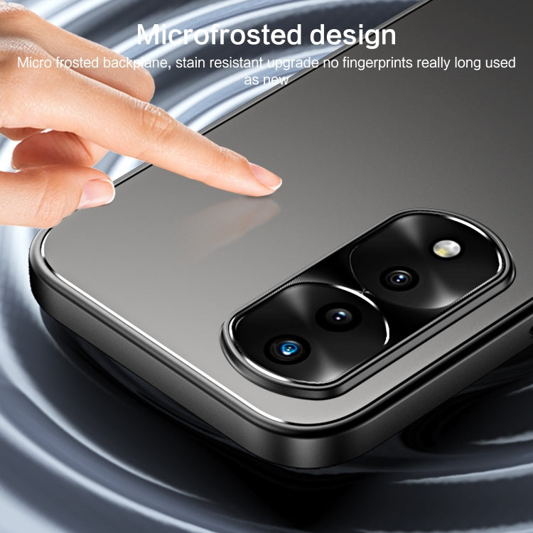 For Honor 70 Pro R-JUST RJ-61 Electroplating Frosted TPU + PC Phone Case with Holder(Silver) - Honor Cases by R-JUST | Online Shopping South Africa | PMC TechLife | Buy Now Pay Later Mobicred