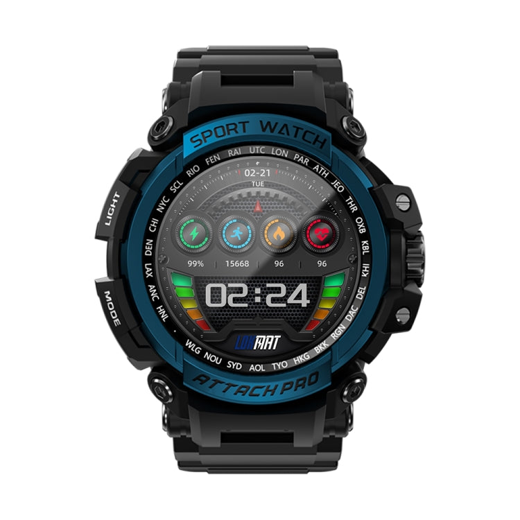 LOKMAT ATTACK 2 Pro 1.39 inch BT5.1 Smart Sport Watch, Support Bluetooth Call / Sleep / Heart Rate / Blood Pressure Health Monitor(Blue Black) - Smart Watches by Lokmat | Online Shopping South Africa | PMC TechLife