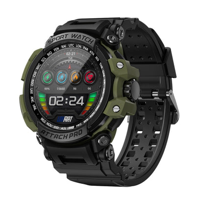 LOKMAT ATTACK Pro 1.32 inch BT5.1 Smart Sport Watch, Support Bluetooth Call / Sleep / Blood Oxygen / Heart Rate / Blood Pressure Health Monitor(Green) - Smart Watches by Lokmat | Online Shopping South Africa | PMC Jewellery