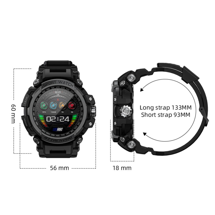 LOKMAT ATTACK Pro 1.32 inch BT5.1 Smart Sport Watch, Support Bluetooth Call / Sleep / Blood Oxygen / Heart Rate / Blood Pressure Health Monitor(Blue) - free shipping - PMC TechLife - Order now!