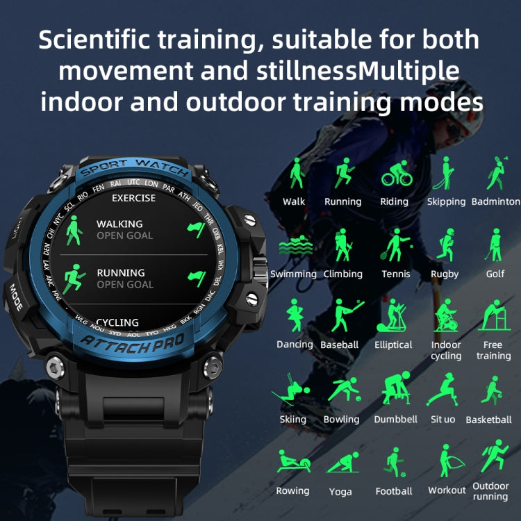 LOKMAT ATTACK Pro 1.32 inch BT5.1 Smart Sport Watch, Support Bluetooth Call / Sleep / Blood Oxygen / Heart Rate / Blood Pressure Health Monitor(Black) - free shipping - PMC TechLife - Order now!