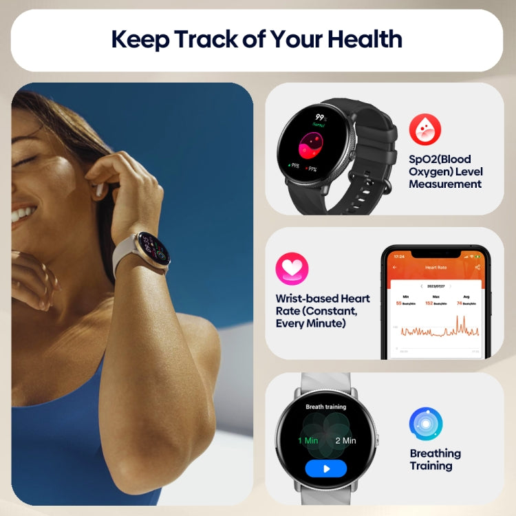 Zeblaze GTR 3 Pro 1.43 inch Screen Voice Calling Smart Watch, Support Heart Rate / Blood Pressure / Blood Oxygen(Black) - free shipping - PMC TechLife - Order now!