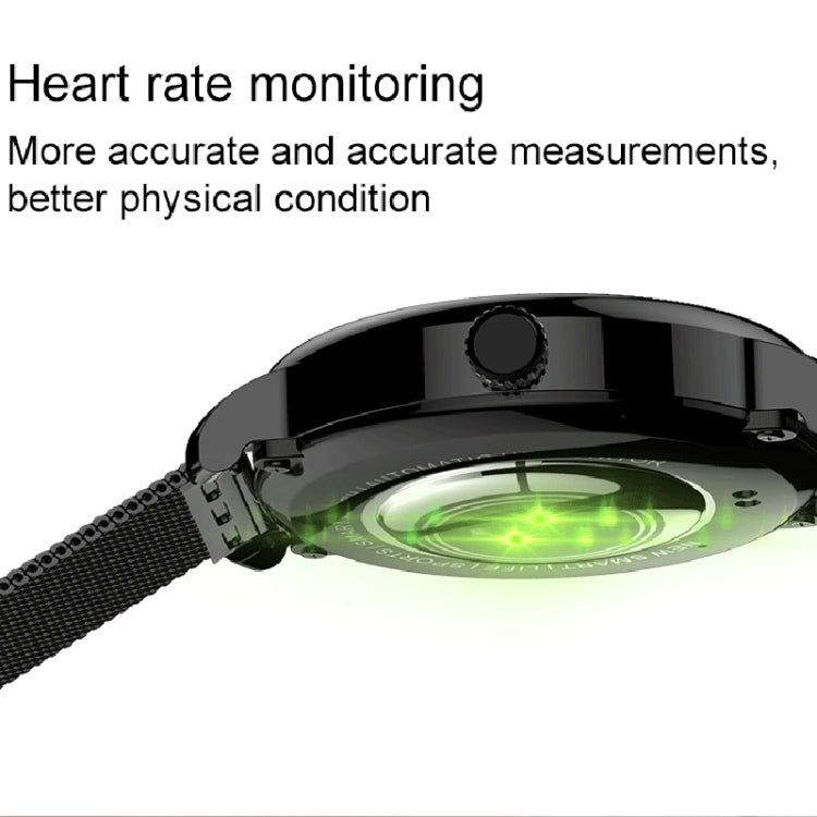 LEMFO LF35 1.43 inch AMOLED Round Screen Steel Strap Smart Watch Supports Blood Oxygen Detection(Black) - free shipping - PMC TechLife - Order now!
