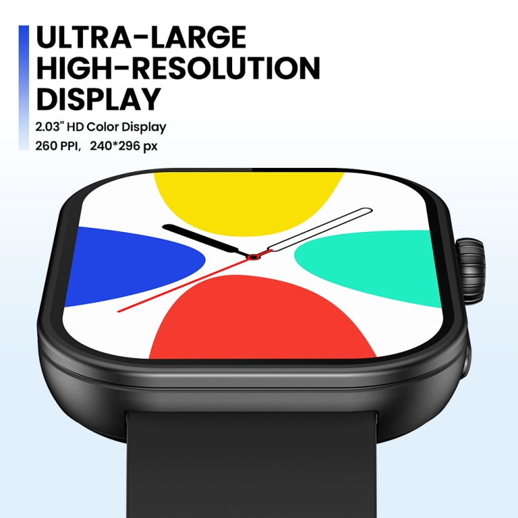 Zeblaze Btalk Plus 2.03 inch Screen Voice Calling Smart Watch, Support Heart Rate / Blood Pressure / Blood Oxygen(Black) - free shipping - PMC TechLife - Order now!