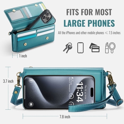 CaseMe Me30 Multi Functional Diagonal Cross Bag Phone Case(Green) -  by CaseMe | Online Shopping South Africa | PMC Jewellery | Buy Now Pay Later Mobicred