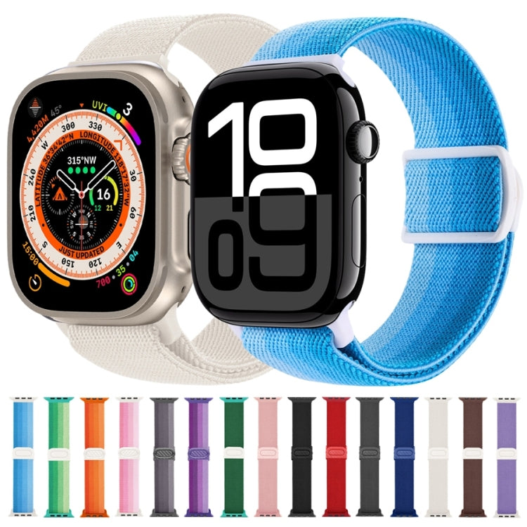 For Apple Watch Ultra 2 49mm Carbon Fiber Texture Snap Buckle Nylon Watch Band(Gradient Green) - free shipping - PMC Jewellery - Order now!