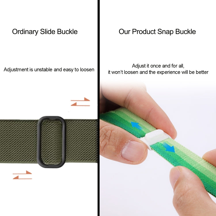 For Apple Watch SE 2022 40mm Carbon Fiber Texture Snap Buckle Nylon Watch Band(Gradient Green) - Watch Bands by PMC TechLife | Online Shopping South Africa | PMC TechLife