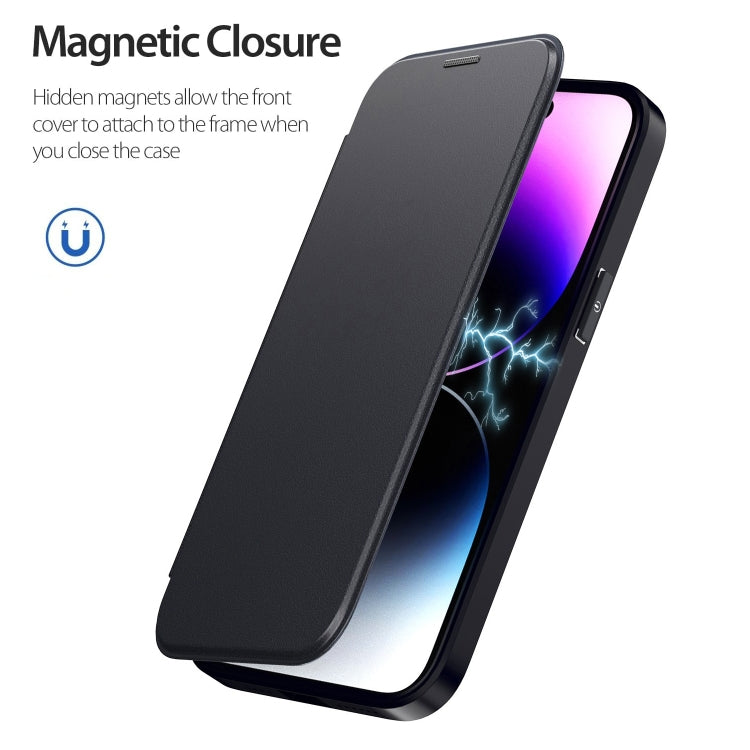 For iPhone 15 Pro Max RFID Blocking Adsorption Flip Leather Phone Case(Black) - iPhone 15 Pro Max Cases by PMC TechLife | Online Shopping South Africa | PMC TechLife
