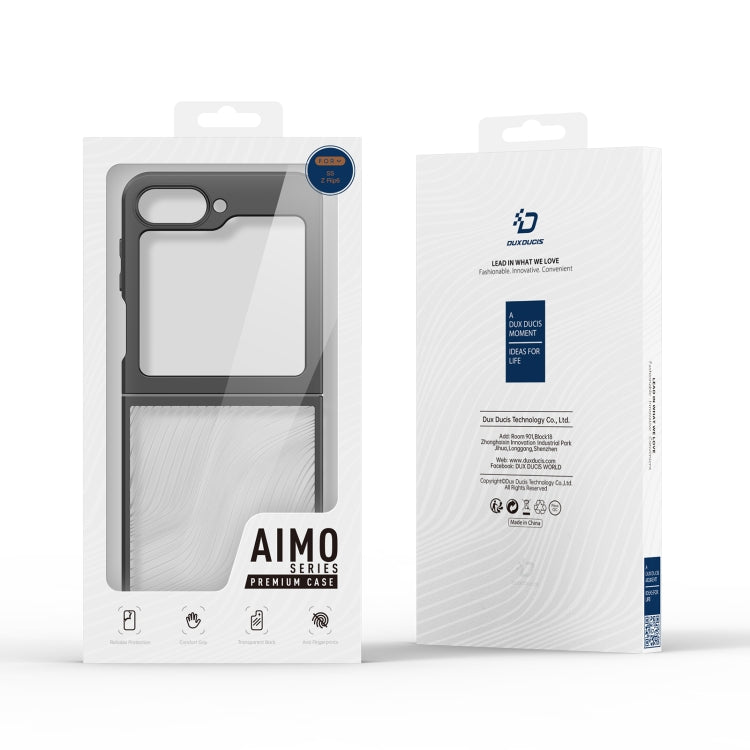 For Samsung Galaxy Z Flip6 5G DUX DUCIS Aimo Series  Frosted Feel Phone Case(Black) - Galaxy Z Flip6 5G Cases by DUX DUCIS | Online Shopping South Africa | PMC Jewellery | Buy Now Pay Later Mobicred