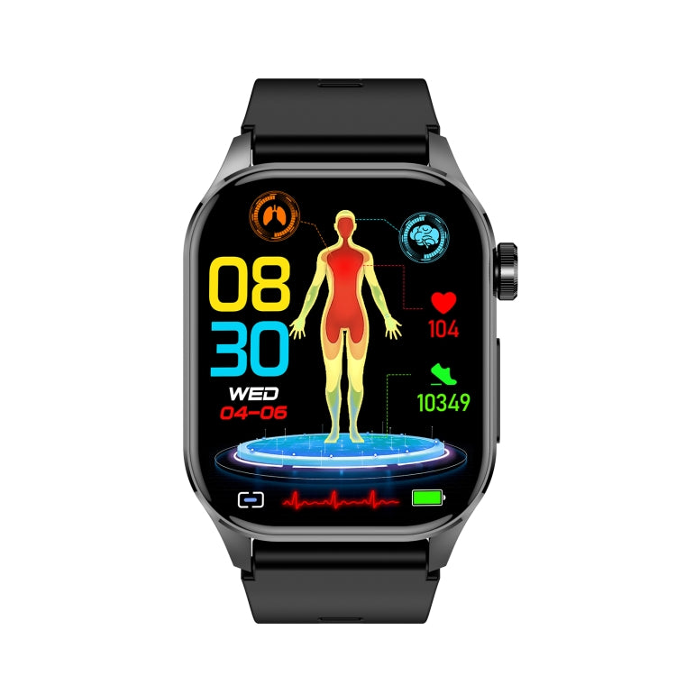 ET580 2.04 inch AMOLED Screen Sports Smart Watch Support Bluethooth Call /  ECG Function(Black Butterfly Buckle) - Smart Watches by PMC Jewellery | Online Shopping South Africa | PMC Jewellery