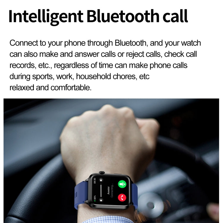 ET580 2.04 inch AMOLED Screen Sports Smart Watch Support Bluethooth Call /  ECG Function(Blue Silicone Band) - Smart Watches by PMC TechLife | Online Shopping South Africa | PMC TechLife