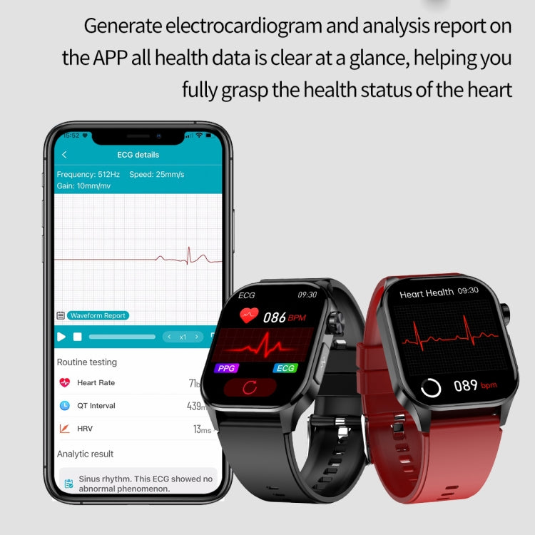 ET580 2.04 inch AMOLED Screen Sports Smart Watch Support Bluetooth Call /  ECG Function(Brown Leather Band) - free shipping - PMC TechLife - Order now!