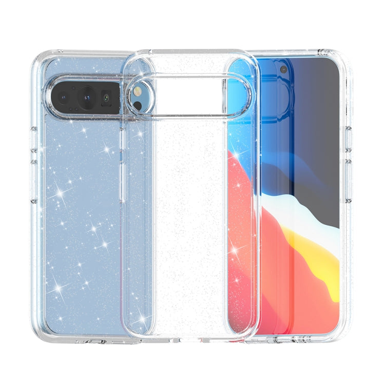 For Google Pixel 9 Terminator Style Shockproof Phone Case(Glitter White) - Google Cases by PMC Jewellery | Online Shopping South Africa | PMC Jewellery | Buy Now Pay Later Mobicred