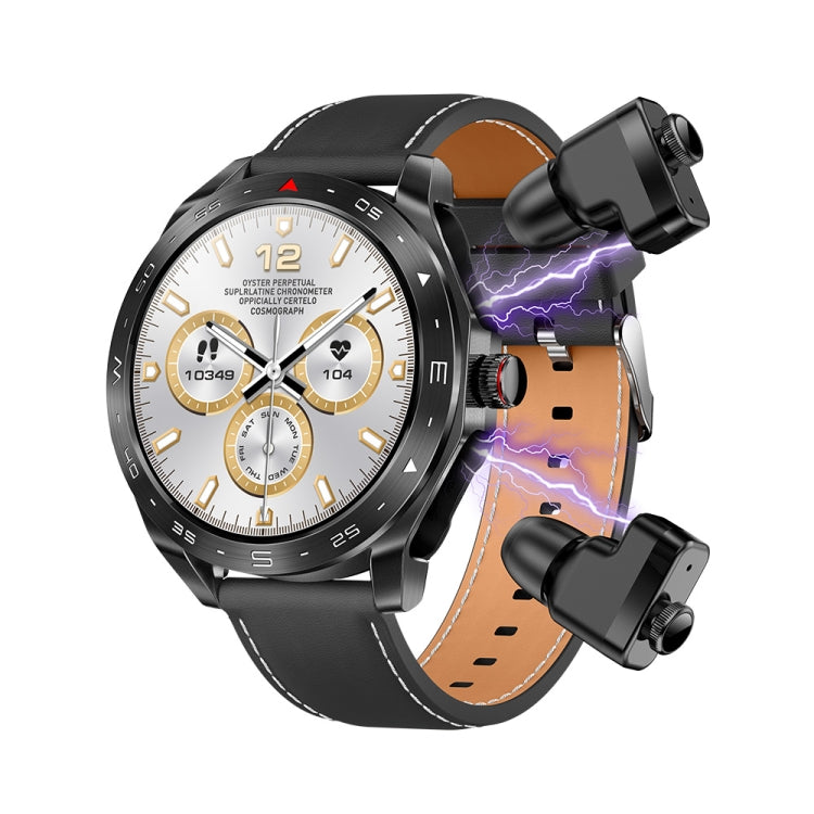 LEMFO T95 1.52 inch IPS Screen 2 in 1 Bluetooth Earphone Smart Watch Support Health Monitoring(Black) - free shipping - PMC TechLife - Order now!