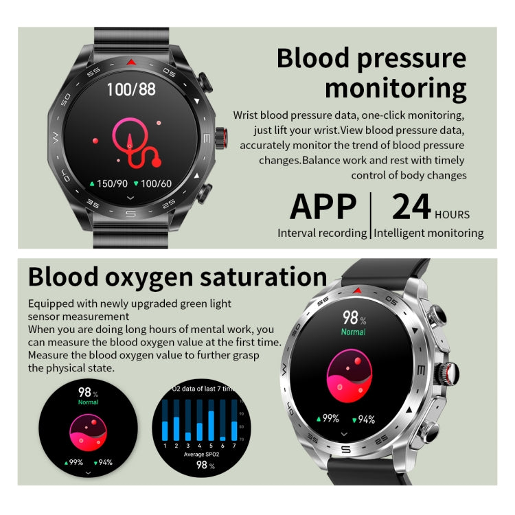 LEMFO T95 1.52 inch IPS Screen 2 in 1 Bluetooth Earphone Smart Watch Support Health Monitoring(Silver) - free shipping - PMC TechLife - Order now!