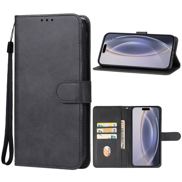 For iPhone 16 Pro Max Leather Phone Case(Black) - iPhone 16 Pro Max Cases by PMC Jewellery | Online Shopping South Africa | PMC Jewellery | Buy Now Pay Later Mobicred