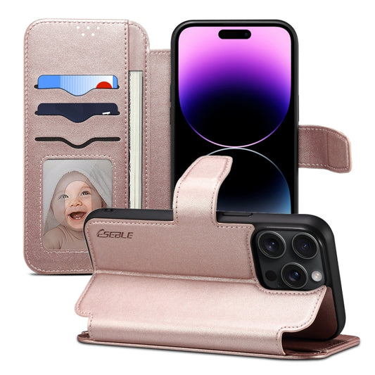 For iPhone 14 Pro Max ESEBLE E1 Nappa Texture MagSafe Holder Leather Phone Case(Rose Gold) - iPhone 14 Pro Max Cases by ESEBLE | Online Shopping South Africa | PMC Jewellery | Buy Now Pay Later Mobicred