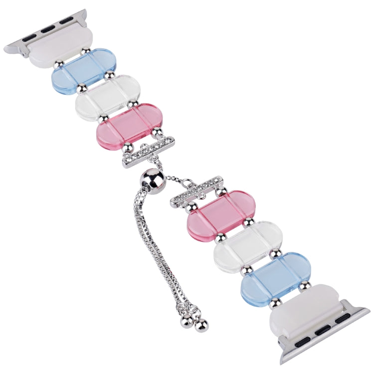 For Apple Watch SE 2023 40mm Resin Retractable Chain Watch Band(Colors) - Watch Bands by PMC TechLife | Online Shopping South Africa | PMC TechLife