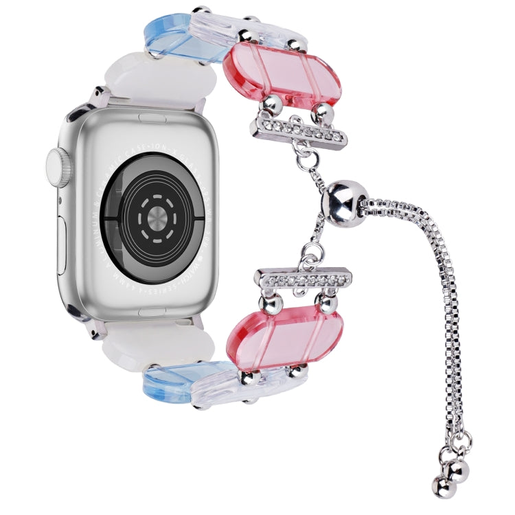 For Apple Watch Series 9 41mm Resin Retractable Chain Watch Band(Colors) - Watch Bands by PMC TechLife | Online Shopping South Africa | PMC TechLife