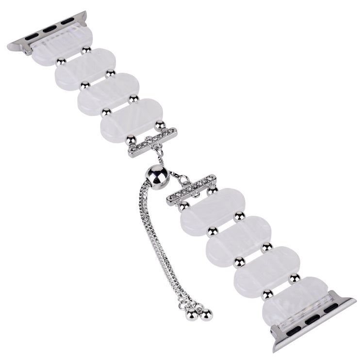 For Apple Watch Series 8 41mm Resin Retractable Chain Watch Band(Fluorescent) - Watch Bands by PMC TechLife | Online Shopping South Africa | PMC TechLife