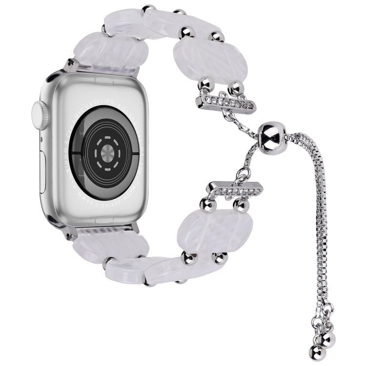 For Apple Watch Series 5 44mm Resin Retractable Chain Watch Band(Fluorescent) - Watch Bands by PMC TechLife | Online Shopping South Africa | PMC TechLife