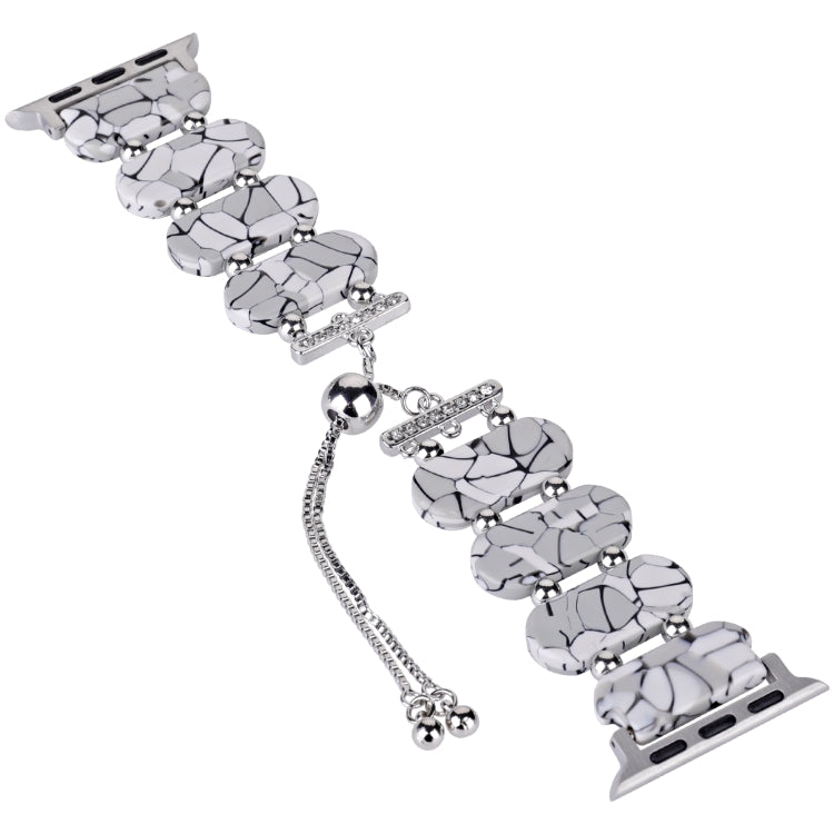 For Apple Watch Series 2 42mm Resin Retractable Chain Watch Band(Cracks) - Watch Bands by PMC TechLife | Online Shopping South Africa | PMC TechLife