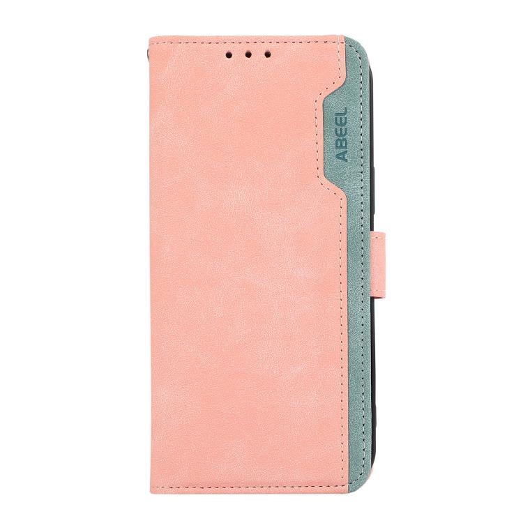 For iPhone 17 ABEEL Color Block Magnetic RFID Leather Phone Case(Pink-Cyan) - free shipping - PMc TechLife - Order now!