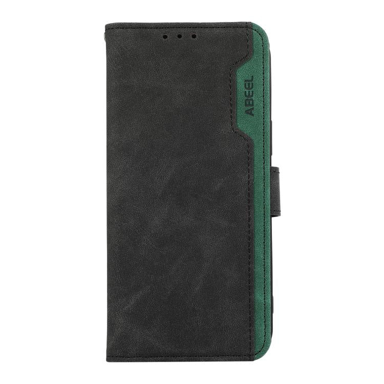 For iPhone 17 Pro ABEEL Color Block Magnetic RFID Leather Phone Case(Black-Green) - free shipping - PMc TechLife - Order now!