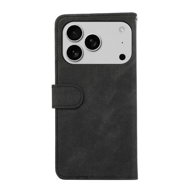 For iPhone 17 Pro Max ABEEL Color Block Magnetic RFID Leather Phone Case(Black-Green) - free shipping - PMc TechLife - Order now!