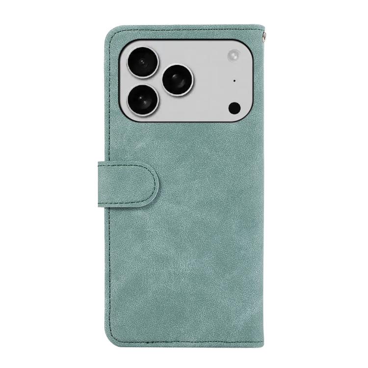For iPhone 17 Pro Max ABEEL Color Block Magnetic RFID Leather Phone Case(Cyan-Pink) - free shipping - PMc TechLife - Order now!