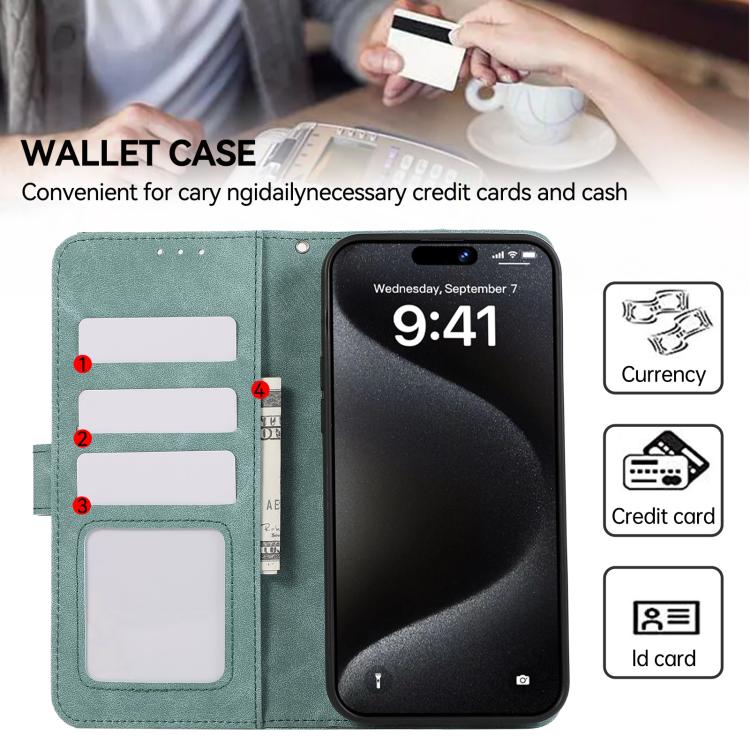 For iPhone 17 Pro Max ABEEL Color Block Magnetic RFID Leather Phone Case(Cyan-Pink) - free shipping - PMc TechLife - Order now!