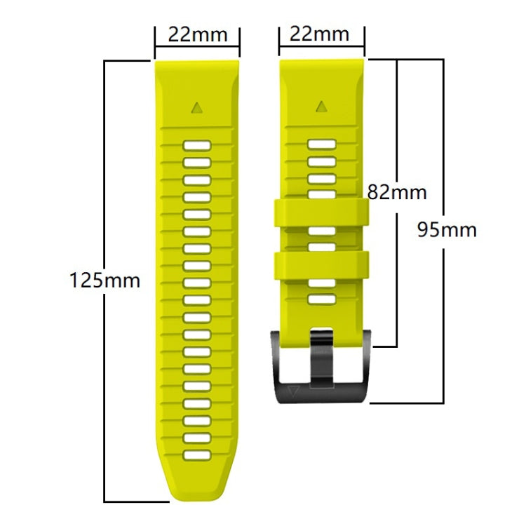 For Garmin Fenix 7 Pro 22mm Solid Color Steel Buckle Silicone Quick Release Watch Band(Orange) - Watch Bands by PMC Jewellery | Online Shopping South Africa | PMC Jewellery