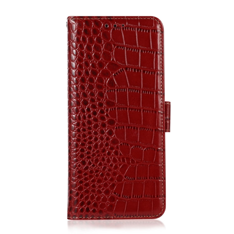 For Google Pixel 9 Pro Crocodile Top Layer Cowhide Leather Phone Case(Red) - Google Cases by PMC Jewellery | Online Shopping South Africa | PMC Jewellery | Buy Now Pay Later Mobicred