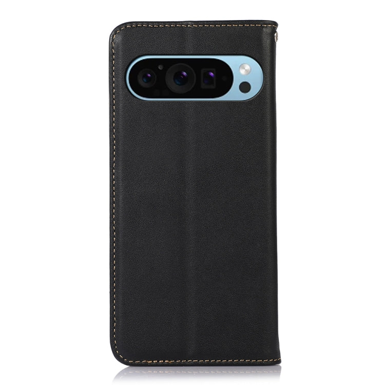 For Google Pixel 9 KHAZNEH Nappa Top Layer Cowhide Leather Phone Case(Black) - Google Cases by PMC Jewellery | Online Shopping South Africa | PMC Jewellery | Buy Now Pay Later Mobicred