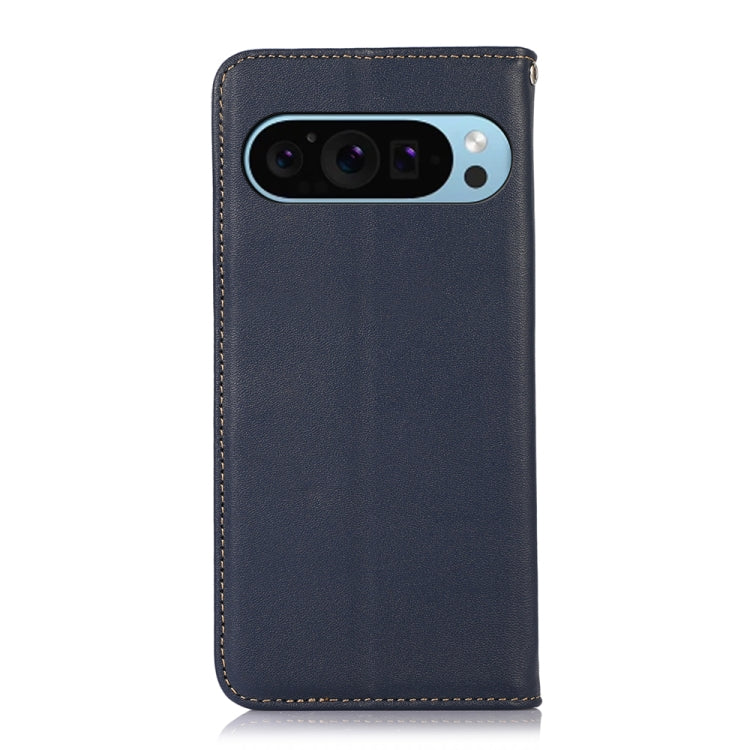 For Google Pixel 9 KHAZNEH Nappa Top Layer Cowhide Leather Phone Case(Blue) - Google Cases by PMC Jewellery | Online Shopping South Africa | PMC Jewellery | Buy Now Pay Later Mobicred