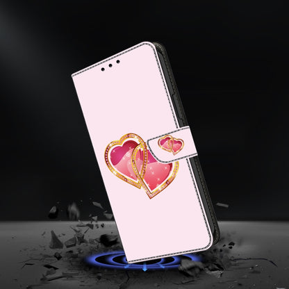 For Google Pixel 9 Crystal Painted Leather Phone case(Love Peach) - Google Cases by PMC Jewellery | Online Shopping South Africa | PMC Jewellery | Buy Now Pay Later Mobicred