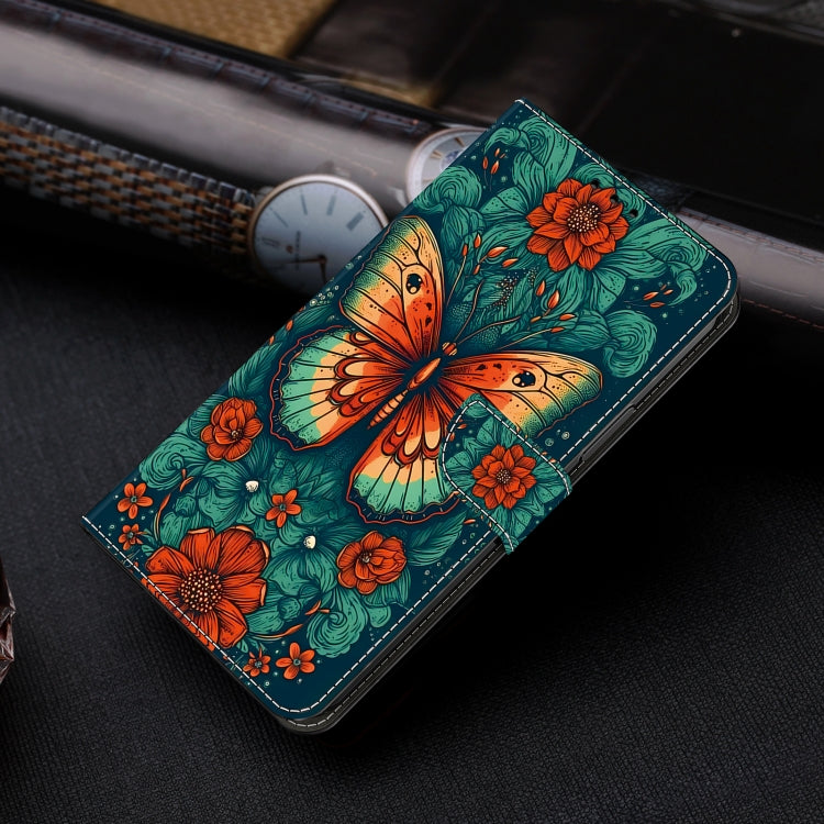 For Google Pixel 9 Crystal Painted Leather Phone case(Flower Butterfly) - Google Cases by PMC Jewellery | Online Shopping South Africa | PMC Jewellery | Buy Now Pay Later Mobicred