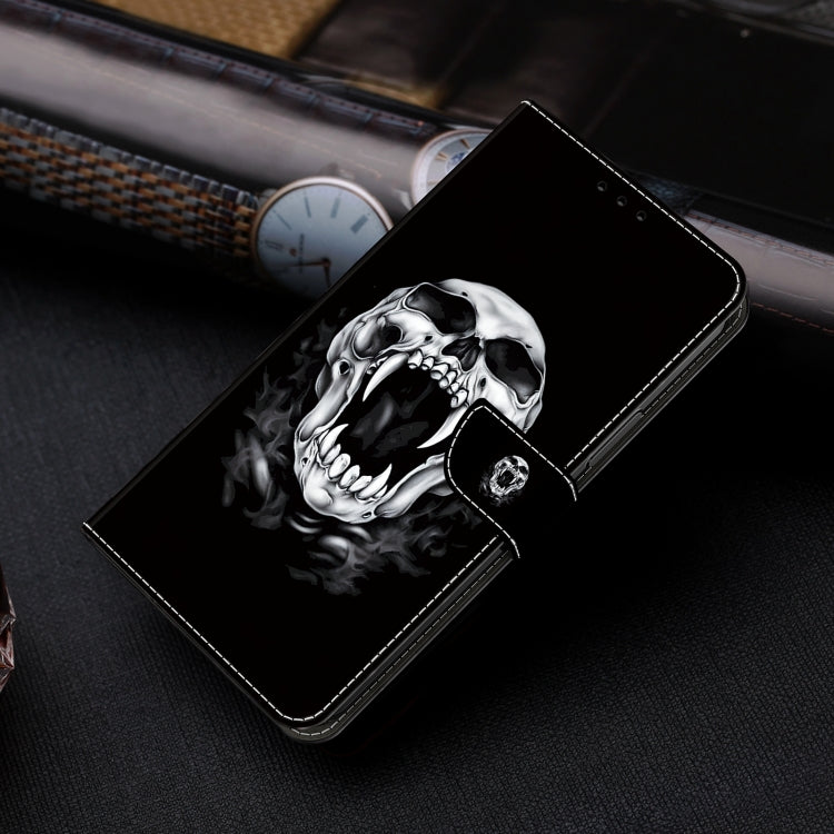 For Google Pixel 9 Crystal Painted Leather Phone case(Skull) - Google Cases by PMC Jewellery | Online Shopping South Africa | PMC Jewellery | Buy Now Pay Later Mobicred