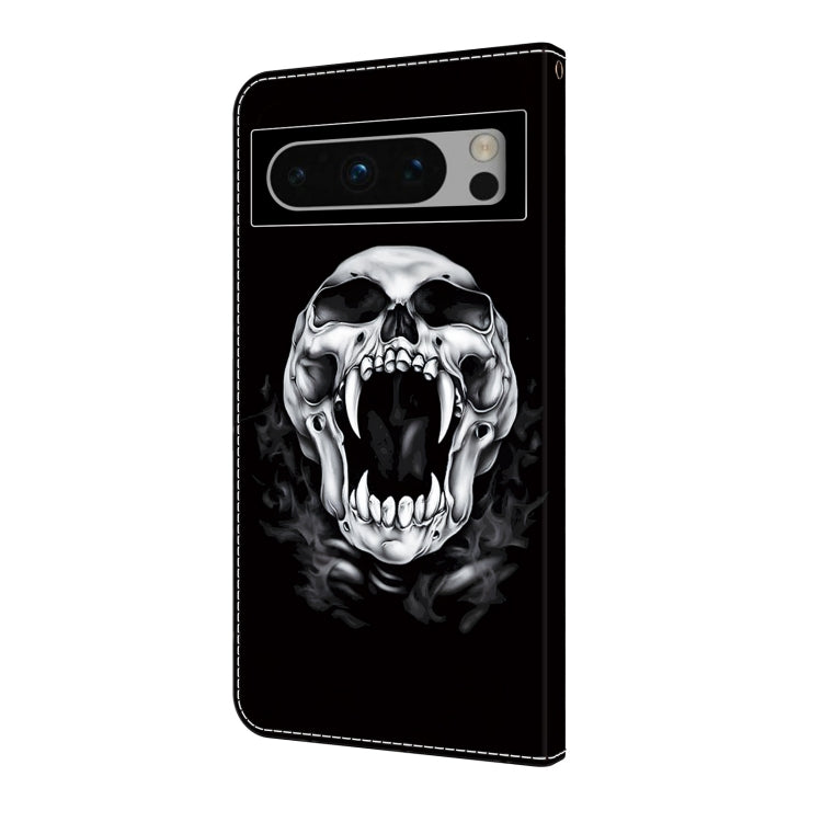 For Google Pixel 9 Crystal Painted Leather Phone case(Skull) - Google Cases by PMC Jewellery | Online Shopping South Africa | PMC Jewellery | Buy Now Pay Later Mobicred