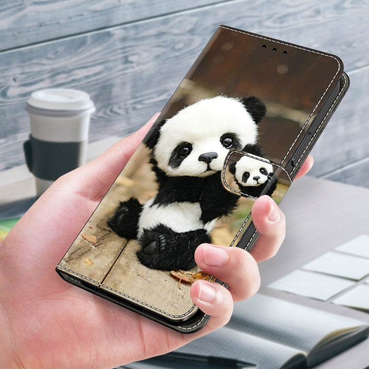 For Google Pixel 9 Pro Crystal Painted Leather Phone case(Panda) - Google Cases by PMC Jewellery | Online Shopping South Africa | PMC Jewellery | Buy Now Pay Later Mobicred