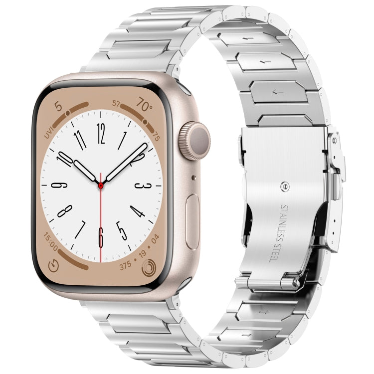 For Apple Watch SE 2023 44mm I-Shaped Titanium Metal Watch Band(Mirror Silver) - Watch Bands by PMC TechLife | Online Shopping South Africa | PMC TechLife