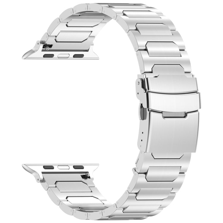 For Apple Watch SE 2022 40mm I-Shaped Titanium Metal Watch Band(Silver) - Watch Bands by PMC TechLife | Online Shopping South Africa | PMC TechLife