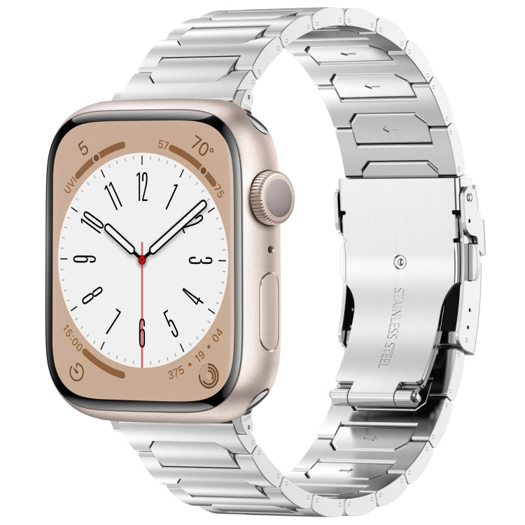 For Apple Watch SE 2022 44mm I-Shaped Titanium Metal Watch Band(Silver) - free shipping - PMC TechLife - Order now!
