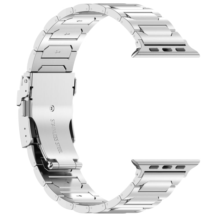 For Apple Watch Series 5 44mm I-Shaped Titanium Metal Watch Band(Silver) - Watch Bands by PMC TechLife | Online Shopping South Africa | PMC TechLife